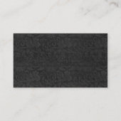 Elegant Black Damask en Pearls Visitekaartje (Achterkant)