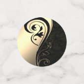 Elegant Black Damask, Gold, Love Name Confetti (Kleine voorkant)