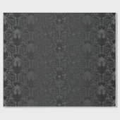 Elegant Black Damask Lace Cadeaupapier (Vlak)