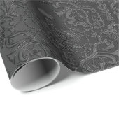 Elegant Black Damask Lace Cadeaupapier (Rol Hoek)