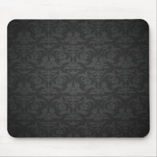 Elegant Black Damask Muismat