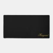 Elegant Black Desk Mat Featuring Your Name (Recto)