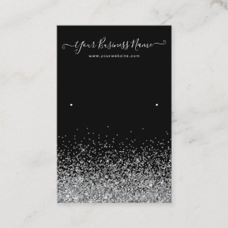 Elegant Black Earring Display Card Custom Business Visitekaartje
