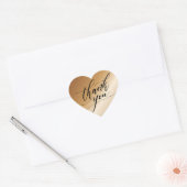 Elegant Black en Copper Modern Script Hartelijk da Hart Sticker (Envelop)