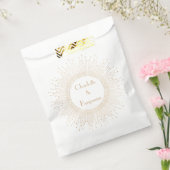 Elegant Black en Gold  Art Deco Wedding Bedankzakje (Gezegeld)