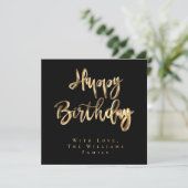 Elegant Black en Gold Blik Bliksdag Feestdagenkaart (Staand voorkant)