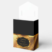 Elegant Black en Gold Favor Box Bedankdoosjes (Geopend)