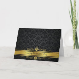 Elegant Black en Gold Feestdagen Kaart