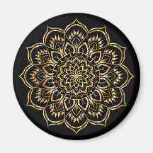 Elegant Black en Gold Floral Mandala Pattern