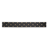 Elegant Black en Gold Foil Polka Dots Lint (Voorkant)