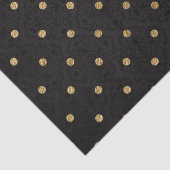 Elegant Black en Gold Foil Polka Dots Pattern Tissuepapier (Detail)