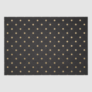 Elegant Black en Gold Foil Polka Dots Pattern Tissuepapier