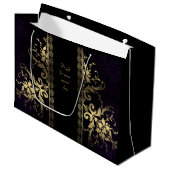Elegant Black en Gold Gift Bag Groot Cadeauzakje (Voorkant Gekanteld)