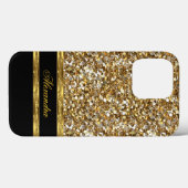 Elegant Black en Gold Glitter Case-Mate iPhone Case (Achterkant (horizontaal))