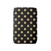 Elegant Black en Gold Glitter Polka Dots Pattern Badmat (Voorkant Verticaal)