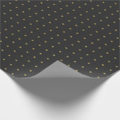 Elegant Black en Gold Kerstpoka Dots Cadeaupapier (Hoek)