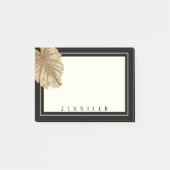 Elegant Black en Gold Leaf Persoonlijke naam Post-it® Notes (Voorkant)