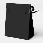 Elegant Black en Gold look Script Happy Kerstmis Bedankdoosjes (Achterkant)