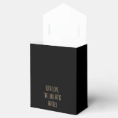 Elegant Black en Gold look Script Happy Kerstmis Bedankdoosjes (Geopend)