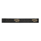 Elegant Black en Gold look Script, prettig kerstfe Lint (Voorkant)