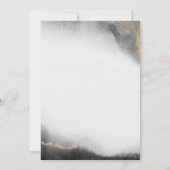 Elegant Black en Gold Marked Opulence Wedding Kaart (Achterkant)