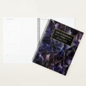 Elegant Black en Gold Midnight Crystal Galaxy Planner (Display)