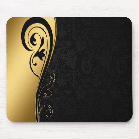 Elegant Black en Gold Muismat (Voorkant)