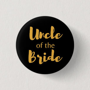 Elegant Black en Gold oom van de bride knop Ronde Button 3,2 Cm