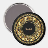 Elegant Black en Gold  Sjabloon Magneet (Voorkant / Achterkant)