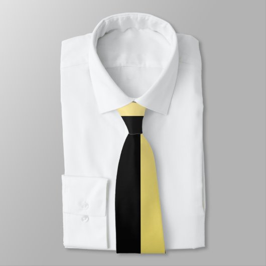 Elegant Black en Gold Stripe Mannen Stropdas (Gebonden)