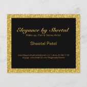 Elegant Black en Gold Tones Glitter & Sparkles Flyer (Achterkant)