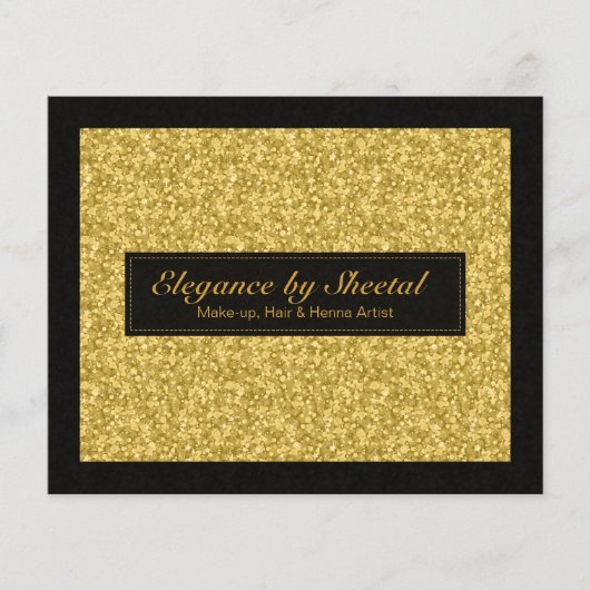 Elegant Black en Gold Tones Glitter & Sparkles Flyer (Voorkant)