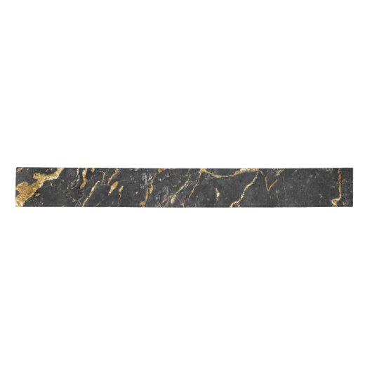 Elegant Black en Gold Trendy Luxury Marble, effect Lint (Voorkant)