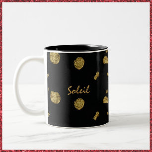 Elegant Black en Gold Tweekleurige Koffiemok
