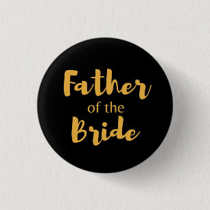 Elegant Black en Gold Vader van de knop Bride Ronde Button 3,2 Cm