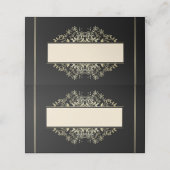 Elegant Black en Linen Gold Wedding (Buitenkant ongevouwen)