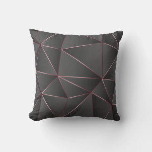 Elegant Black en Roos Gold Seam Deco Sierkussen