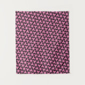 Elegant Black en roze Geometric Star Pattern Wandkleed (Voorkant)
