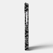 Elegant Black en Silver Damask Case-Mate iPhone Case (Achterkant / Links)