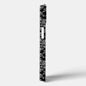 Elegant Black en Silver Damask Case-Mate iPhone Case (Achterkant / Rechts)