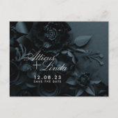 Elegant Black en Silver Save the Date Cards Aankondigingskaart (Voorkant)