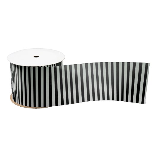 Elegant Black en Silver Stripe Pattern Lint (Spoel)