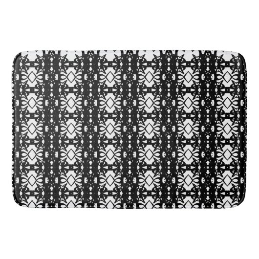 Elegant Black en White Badmat (Voorkant)