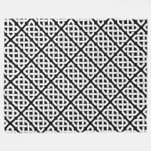 Elegant Black en White Celtic Knot Pattern Fleece Deken (Voorkant (Horizontaal))