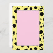 Elegant Black en White Cheetah Pattern Aankondiging (Voorkant / Achterkant)