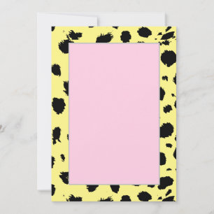 Elegant Black en White Cheetah Pattern Aankondiging