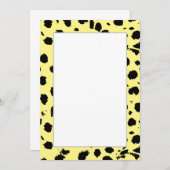 Elegant Black en White Cheetah Pattern Aankondiging (Voorkant / Achterkant)