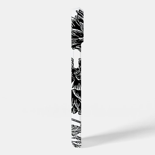 Elegant Black en White Dahlia Persoonlijk Case-Mate iPhone Case (Achterkant / Rechts)