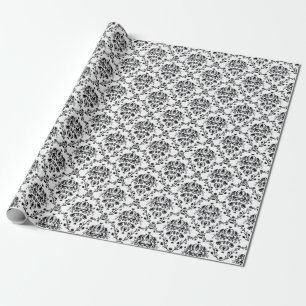 Elegant Black en White Damask Cadeaupapier