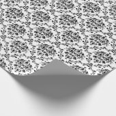 Elegant Black en White Damask Cadeaupapier (Hoek)